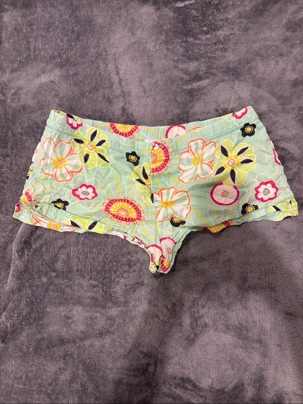 Victoria's Secret Mint Green Floral Bike Shorts